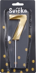 Party kaars nummer 7 goud