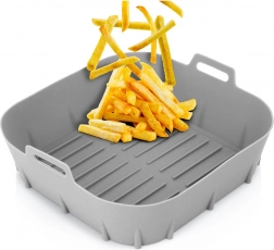Silikoneinsatzkorb für Heißluftfritteuse 22 cm – grau