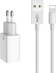 Dual USB charger with 1 m Lightning cable MCDODO (EU) – white