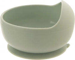 Silicone baby bowl with strong suction green 360 ml