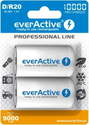 EverActive Batteries R20/D Ni-MH 10000 mAh (2 pcs) ready to use