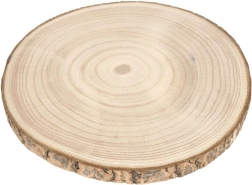 Holzscheibe aus Paulownia 20–28 cm mit Rinde