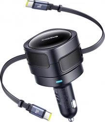 Baseus Auto-Ladegerät mit Dual USB-C 60 W Schwarz