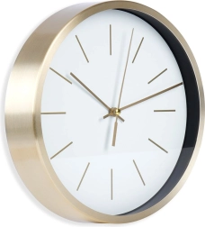 Wanduhr weiß und gold 25 cm