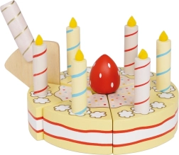 LE TOY VAN wooden vanilla birthday cake with candles
