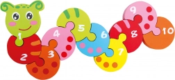 Wooden Number Puzzle - Worm