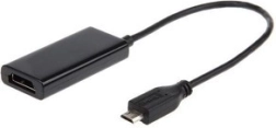 MHL-adapter micro USB naar HDMI met USB-voeding, 16 cm