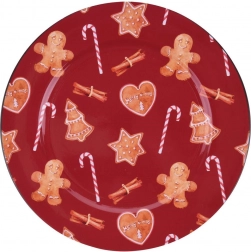 Weihnachtlicher roter Platzteller-Untersetzer 33 cm