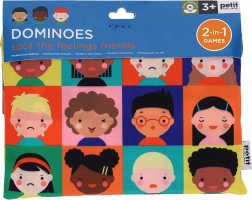 Petit Collage Domino 2-in-1: Feelings and Numbers