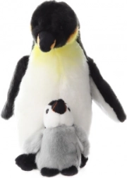 Plush Penguin with Chick 27 cm