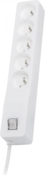 Lestar ZX 510 Surge-Protected Power Strip, 5 outlets, 1.5 m, white