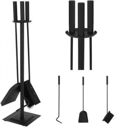 Kaminbesteck-Set 4-in-1 KAMINER, schwarz
