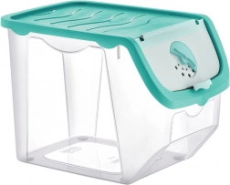 Kunststoffbox für Obst und Gemüse mit Deckel 12 l, türkis