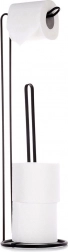 Metallständer für Toilettenpapier, schwarz, 54 cm