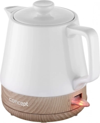 Bouilloire électrique en céramique 1,0 l blanche