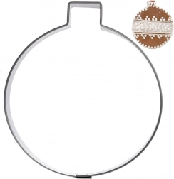 Stainless-steel cookie cutter bauble 7 cm