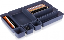 Modular Drawer Organizer 8 pcs Graphite Vilde