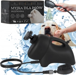 Portable washer for dogs and cats 8 L with brush shower head