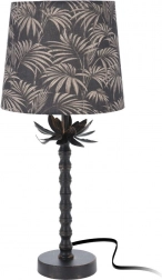 Metal table lamp 49 cm with golden leaves