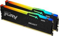 Kingston Fury Beast RGB DDR5 32GB Memory (2x16GB) / 5600MHz CL36 Black
