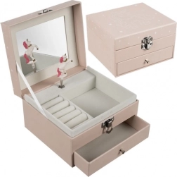 Boîte à bijoux musicale pour filles avec licorne