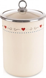 Emailierte Vorratsdose mit Sichtglasdeckel TONCA 1,9 l