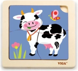 Wooden puzzle cow Viga