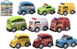 Set aus Mini-Autos 5 cm aus Kunststoff, 10 Stück im Blister