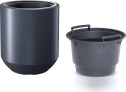 HEOS planter with insert, anthracite, diameter 39 cm