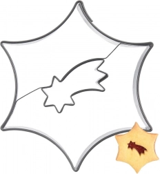 Stainless steel cookie cutter star with Bethlehem star 5.5 cm