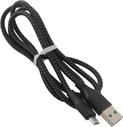 Micro USB Cable 1m Black Nylon Braid