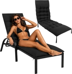 Coussin pour transat de jardin Gardlov noir 180 × 56 × 9 cm