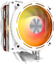 Active CPU Cooler DARKFLASH E400 Plus, white, dual-fan ARGB with display