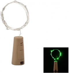 LED Light String with Cork - Green