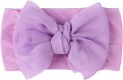 Children's headband with bow - purple, wide
