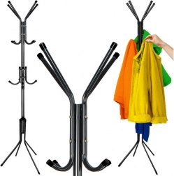 RUHHY 170 cm Black Freestanding Clothes Rack