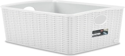 Mand Elegance kunststof wit 36 × 29 × 13 cm