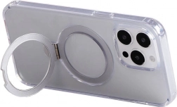 Magnetische hoes met standaard JOYROOM voor iPhone 15 Pro, transparant