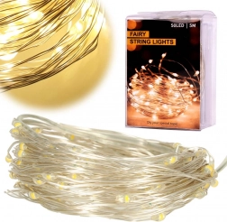 Dekorative LED-Drahtlichter 5 m, 50 LED – Warm