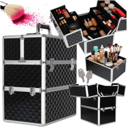 Kosmetikkoffer XXL 3D – ausklappbarer Make-up-Organizer mit Schloss