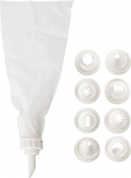 Banketbakkersspuitzak met 9 decoratiespuitmonden 26 cm