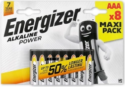 Alkaline batterij AAA Energizer Alkaline Power, blister 8 stuks