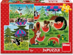 Dino Little Mole and the Umbrella puzzle 3x55 pieces