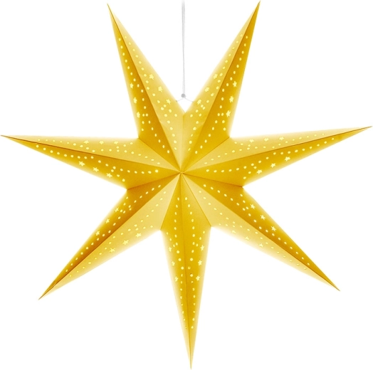 Solight LED kersthanger ster goud 60 cm met timer - 1 stuk