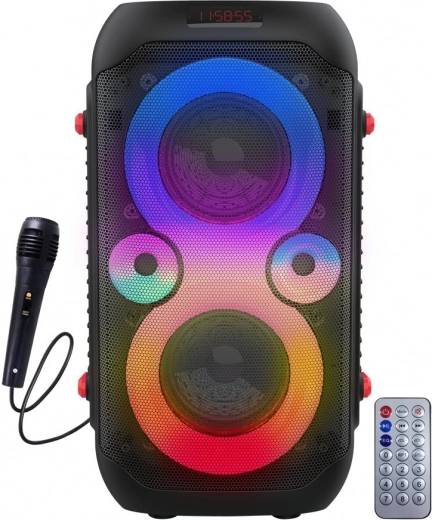 Enceinte Bluetooth portable avec éclairage LED pour karaoké