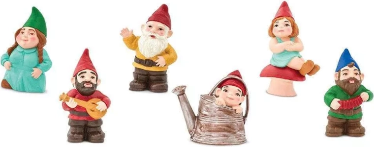 6 handbemalte Figuren in einer Tube