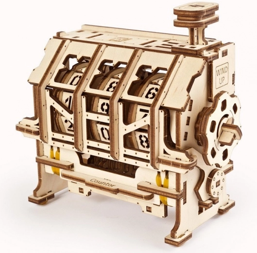 Ugears 3D wooden mechanical puzzle – click counter STEM