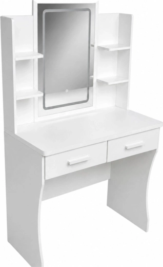 LED mirror for precise makeup application