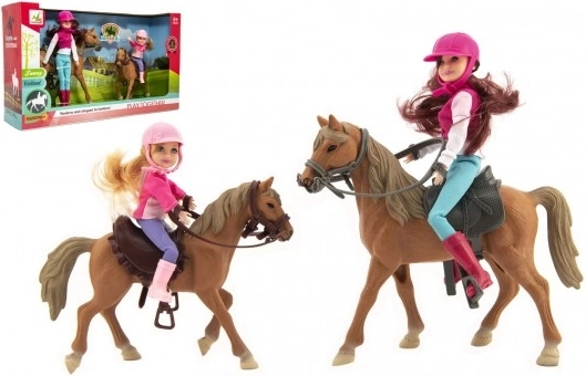 Ensemble de Jockeys avec Chevaux Jouons Ensemble