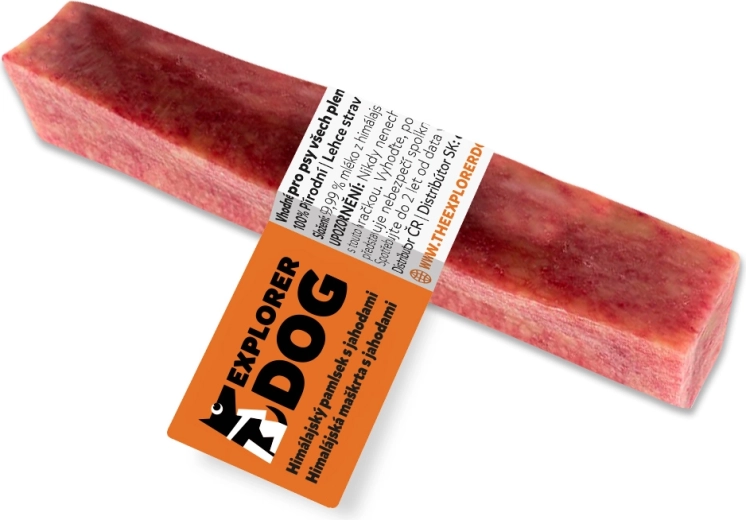 Explorer dog Himalaya-Käse-Dental-Kausnack mit Erdbeeren, Größe M
